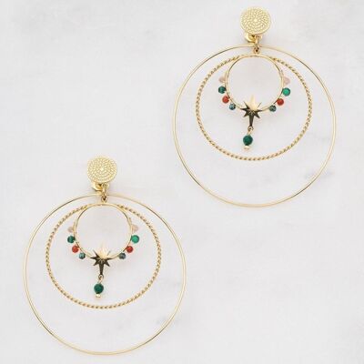 Oscara earrings - multi gold