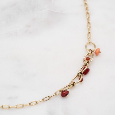 Collier Isaé - agate rouge