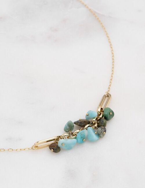 Collier Pharelle - turquoise africaine