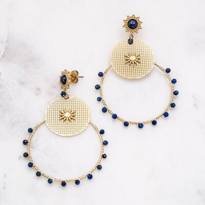 Odéa earrings - lapis lazuli