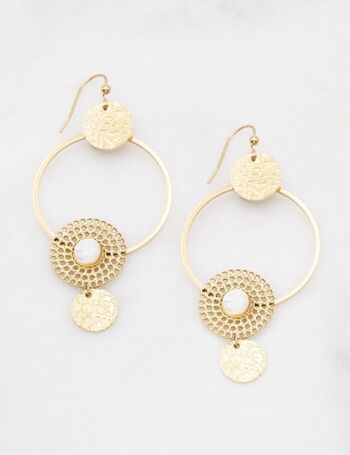 Boucles Andorin - nacre blanche 1