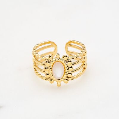 Bague Salina - Nacre blanche