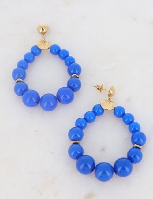 Boucles Soriana - Doré Bleu foncé