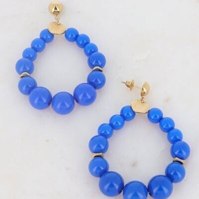 Soriana Earrings - Dark Blue Gold