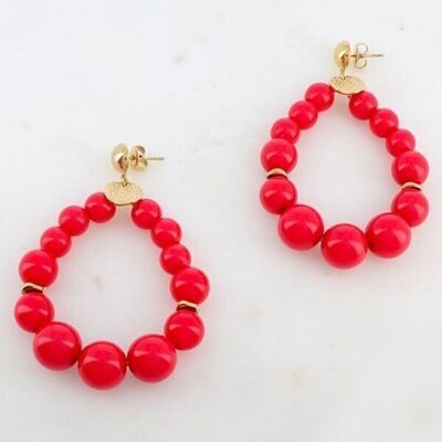 Soriana Earrings - Red Gold