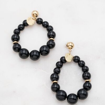 Soriana earrings - Black gold