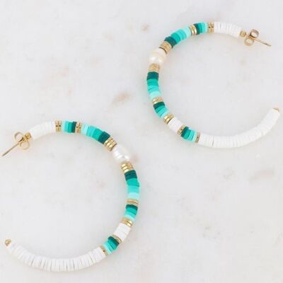 Boramina earrings - Turquoise gold