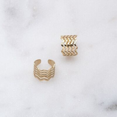 Ears cuff Zig earrings - Gold