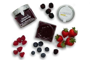 Confiture artisanale bio de fruits rouges 85% fruits 175g. Teneur réduite en sucre. 6
