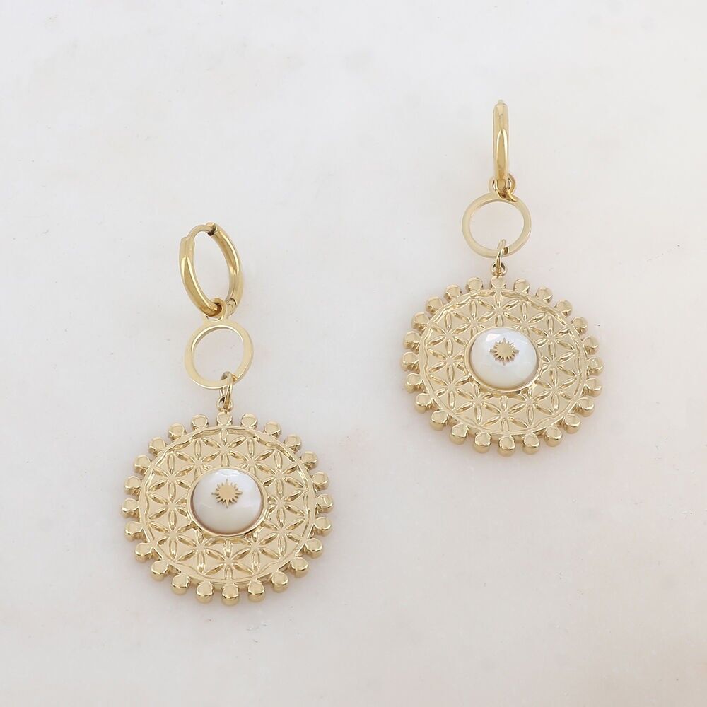 Andalousa Earrings - White Mother of Pearl