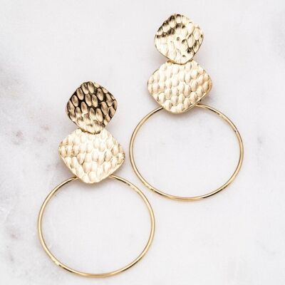 Nymphea earrings - gold