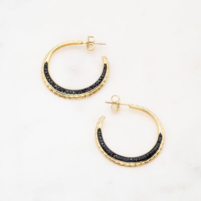 Lorée earrings - Black gold