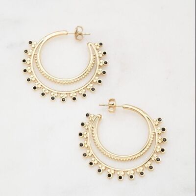 Calysia earrings - Black gold
