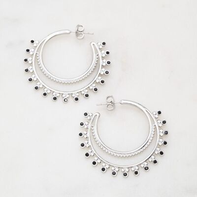 Calysia earrings - Black silver