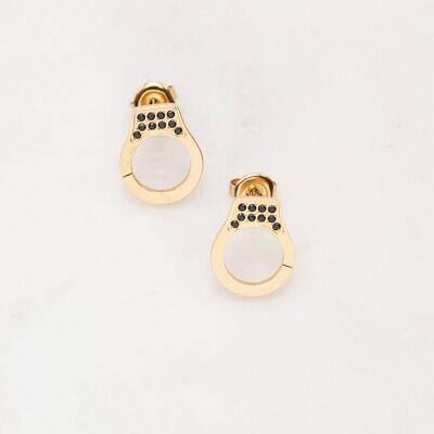 Notte earrings - Black gold