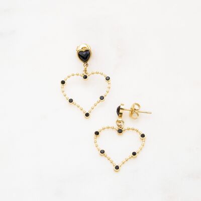 Amariel earrings - Black gold