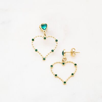 Amariel earrings - Green gold