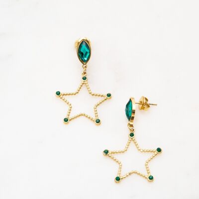 Galadriel earrings - Green gold