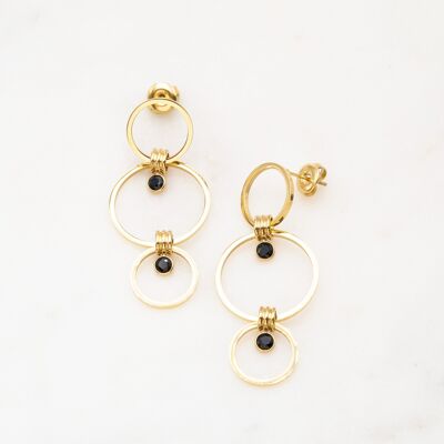 Trésoria earrings - Black gold