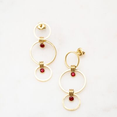 Trésoria Earrings - Red Gold