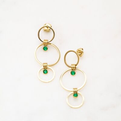 Trésoria earrings - Green gold