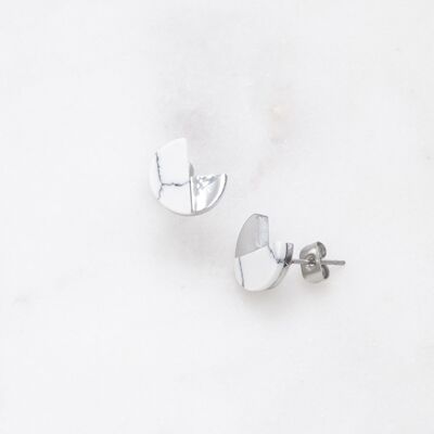 Nikkie earrings - White silver