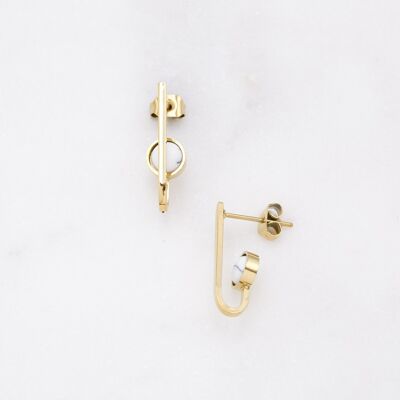 Octavia earrings - White gold
