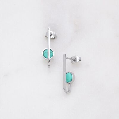 Octavia earrings - Turquoise silver