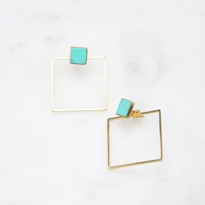 Melnaé earrings - Turquoise gold