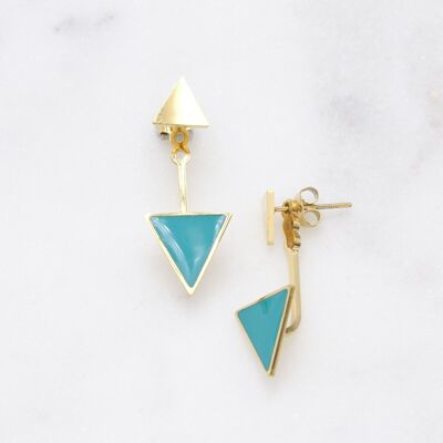 Jackie earrings - Turquoise gold