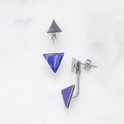 Jackie earrings - Blue silver