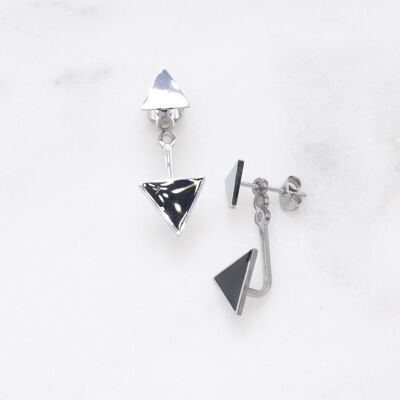Jackie earrings - Black silver