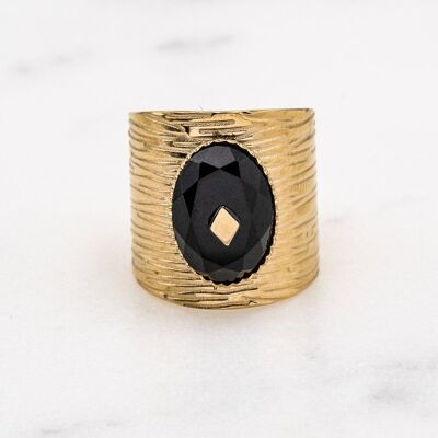 Delsin Ring - Black Agate