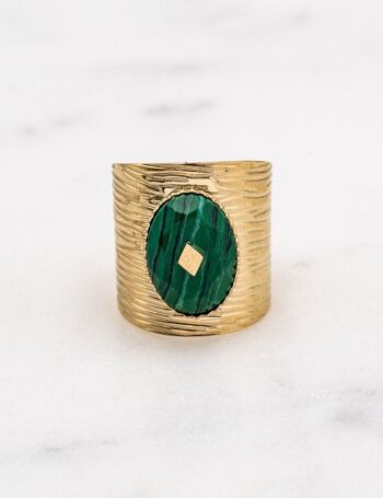 Bague Delsin - Malachite 1