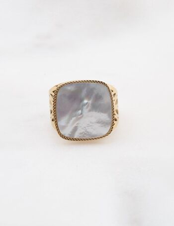 Bague Camilla - nacre blanche 1