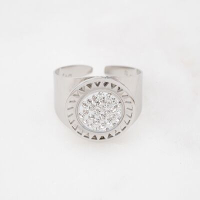 Anillo Aglaïa - Plata blanca