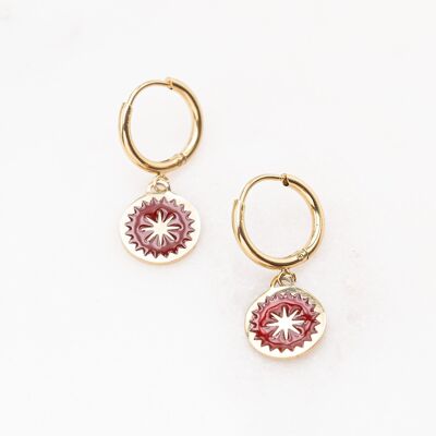 Boucles mini stella - doré rouge