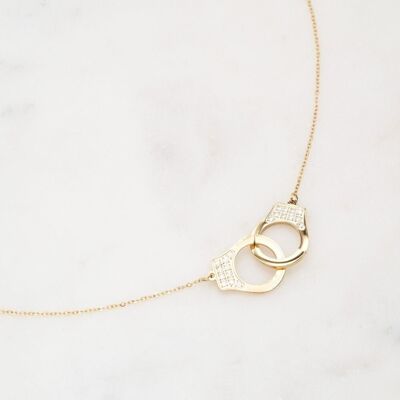 Necklace Notte - White silver