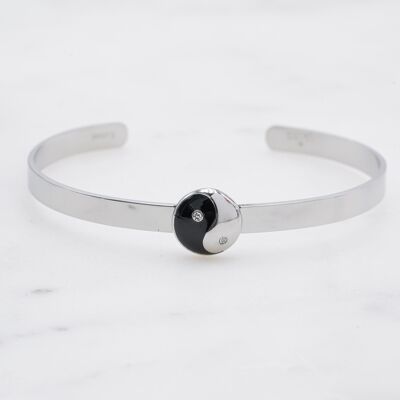 Brazalete Lyn - Plata Negra