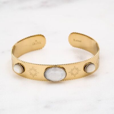 Adriel Bangle - White mother-of-pearl