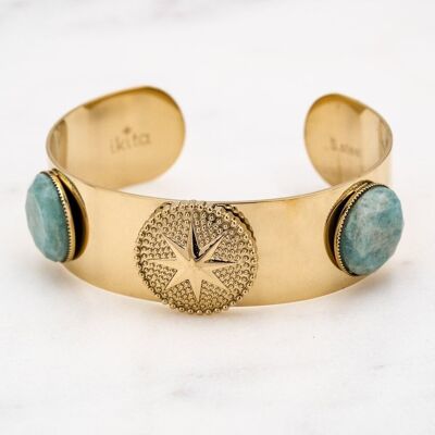 Mélina cuff bracelet - amazonite