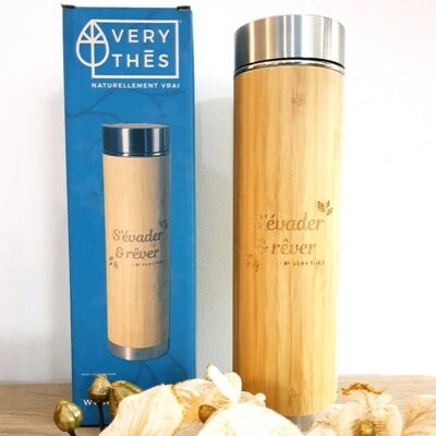 Thermos infuseur bamboo inox 450 ml