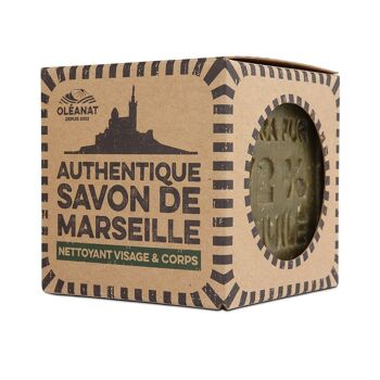 Savon de Marseille vert sous étui carton - 300g - OLEANAT 2