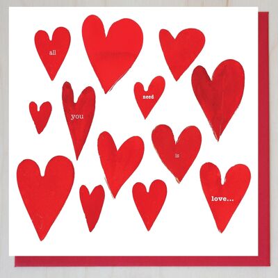Valentinskarte (alles was du brauchst ist Liebe)