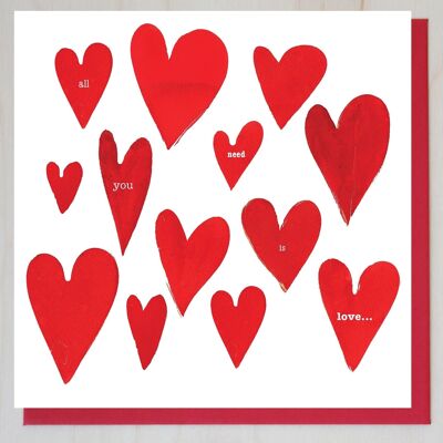 Carte de Saint Valentin (tout ce dont vous avez besoin, c'est d'amour)