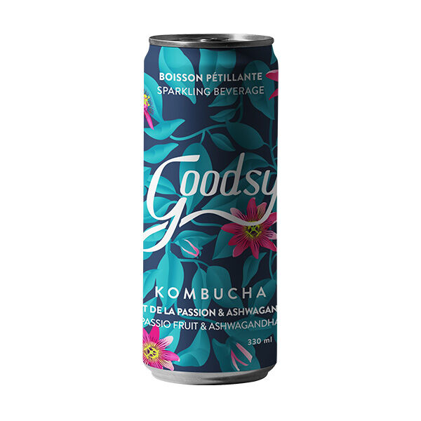 12 Dosen Passionsfrucht-Kombucha 330 ml