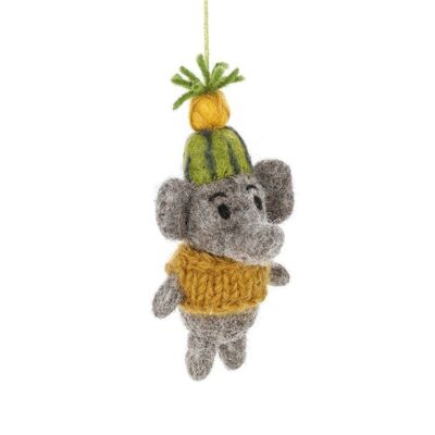 Handmade Felt Fruity Elephant Hanging Decoration
