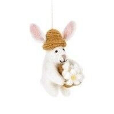 Decorazione da appendere in feltro Darcy Bunny fatta a mano