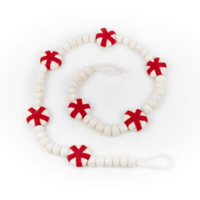 Handmade Felt Peppermint Garland Christmas Decoration