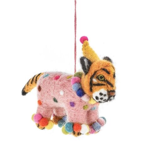 Handmade Felt Fiesta Tiger Hanging Party Decoration